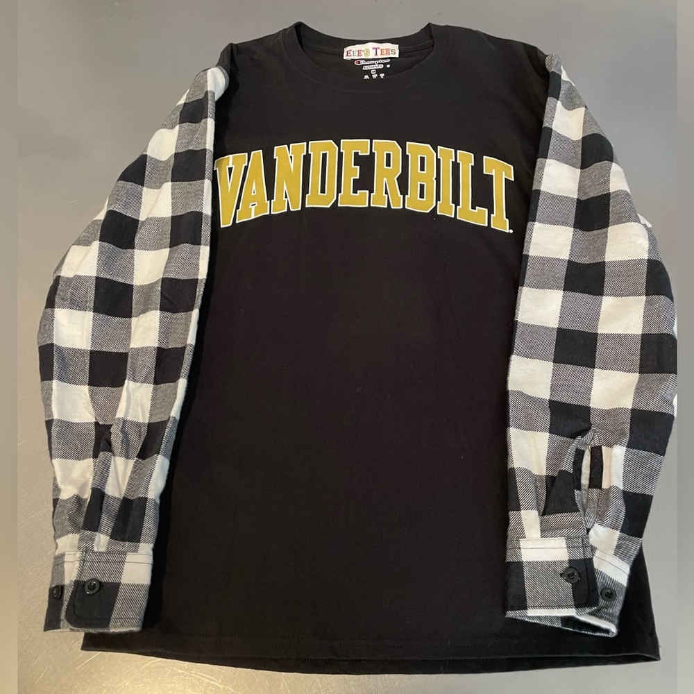 Vanderbilt long sleeve flannel T-shirt